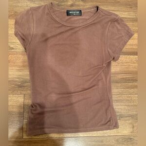 White Fox Women's Brown T-Shirt